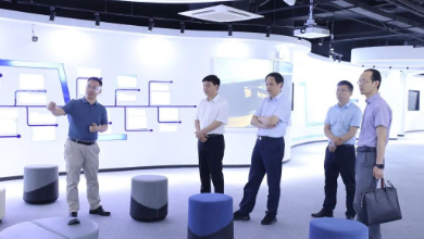 浙江省委人才办专职副主任、省委组织部人才办主任张旭明一行莅临谈球吧科技考察调研